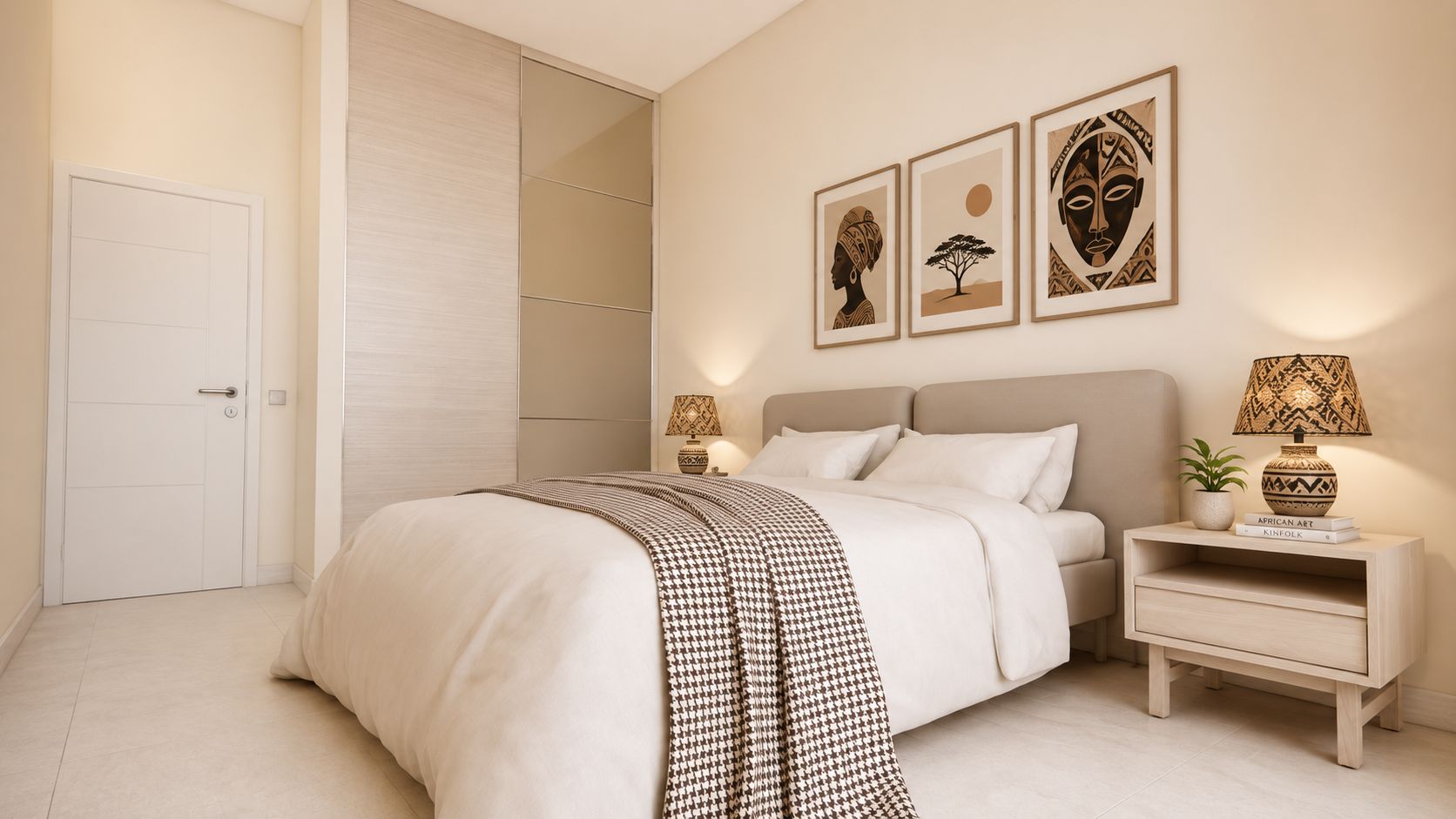 Rendering di una camera da letto di Torre delle Stelle